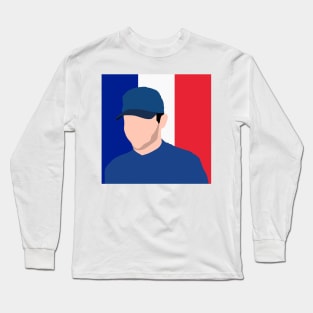 Esteban Ocon Face Art - Flag Edition Long Sleeve T-Shirt